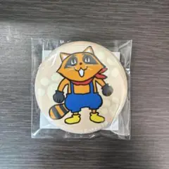 カプくじ　バイオハザード×仕事猫　缶バッジ　ラクーン君