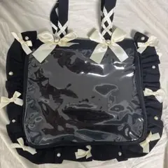 A4フリルデザイン痛バッグ用トートバッグ(Black Limited)