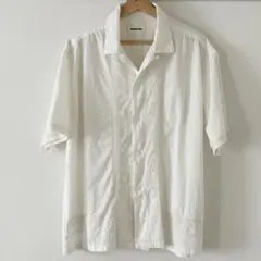 monkey time TWILL EMBROIDERY OPEN SHIRT