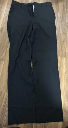 黒 ストライプ スラックス　フェラガモ