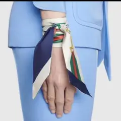 GUCCI グッチ インターロッキング ホースビット ネックボウ スカーフ