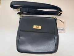 新品未使用 Contessa ブラックレザーショルダーバッグ 定価13,500