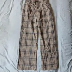 GU　チェックロングパンツ　ジュニアMサイズ
