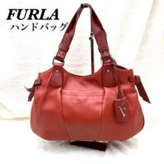 FULRAフルラ ハンドバッグ 濃いめのオレンジ