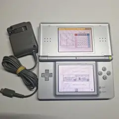 【美品】Nintendo DS Lite シルバー 純正充電器、オマケソフト付き
