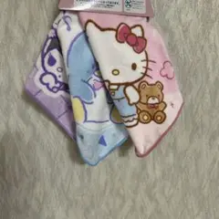 サンリオ ループ付きタオル 3枚セット　名前が書けるタグ付き