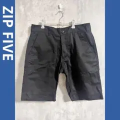 ZIP FIVE ブラック ショートパンツ