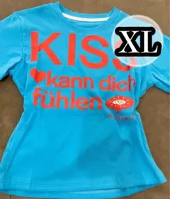 【特大SALE】KISSロゴTシャツ ピチT チビT Y2K XL