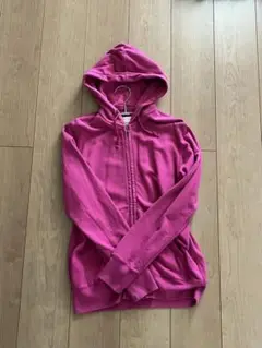 00s OLD UNIQLO double zip up hoodie ピンク