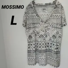 送料込❤MOSSIMO 【L】幾何学模様 Vネック Tシャツ