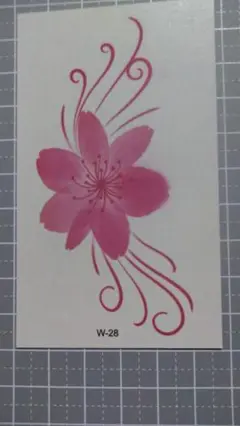 タトゥーシール 花 桜 赤 ピンク