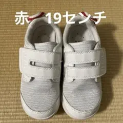 IFME 上履き 19.0 ホワイト/レッド