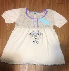 【新品未使用!!】リンジィ 花柄チュニック ベージュ L(160cm)