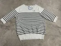 タグ付き新品SHOO・LA・RUE ❤️ストライプニット 半袖❤️接触冷感