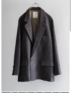 ANCELLM SEMIDOUBLE TAILORED JACKET BROWN