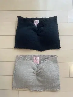 【未使用品】　ベアトップセット　黒×ベージュ　単品売りも◎コメントください