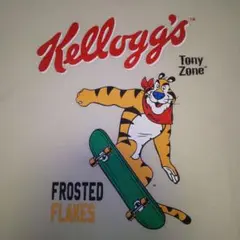 【Kellogg’ｓ】ケロッグ　トニーザタイガー　Tシャツ　ホワイト【Lサイズ】