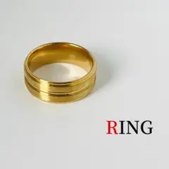 【R26-8】メンズ指輪リングゴールド16号レディースペアリングY19