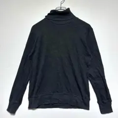 ナノユニバース　美品　ブラックタートルネック長袖トップス　薄手　冷房対策