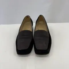 フェラガモ　スエード スリッポン 黒とグレー