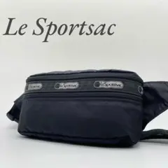 【美品】レスポートサック ウエストバッグ ボディバッグ ナイロン ブラック