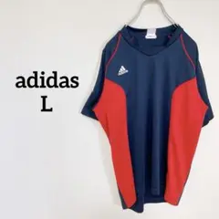 【アディダス】　半袖　Tシャツ 速乾　スポーツ　トレーニングウェア　ネイビー