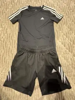 adidas ジャージ 黒 上下セット