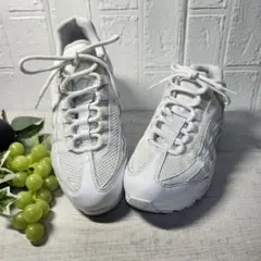 【美品】NIKEエアマックス95ネクストネイチャー白スニーカー25cm