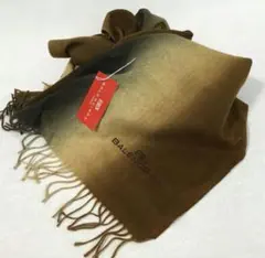 タグ付き バレンシアガ カシミヤ混大判ストール ブラウングラデーション