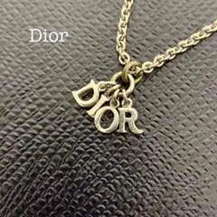 ディオール ネックレス DIORロゴ シルバー スウィング チャーム 文字