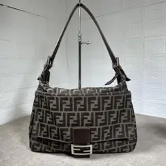 FENDI フェンディ マンマバケット ズッカ ハンド バッグ レザー トート