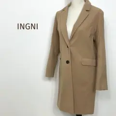 【イング】テーラード コート ロング丈 シンプル