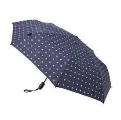 クニルプスKnirps 自動晴雨兼用傘　ネイビー水玉