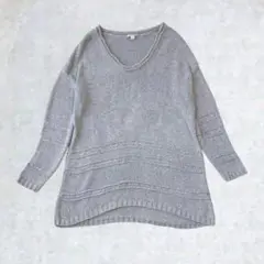 ギャップ ニット ドロップショルダーセーター ゆったりめ Uネック E3677