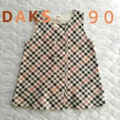 【美品!DAKS!ワンピース!】90 バイアス柄