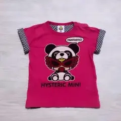 ヒステリックミニ パンダミニちゃん 半袖 Tシャツ ピンク 90