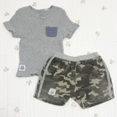 ベビー 半袖 Tシャツ トップス ハーフパンツ セット 上下 セットアップ 90