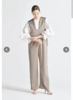 ほぼ新品♡yori♡サテンフリルサロペット 34