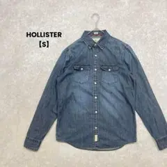 a1968＊HOLLISTER デニムシャツ　インディゴ【S】カジュアル　古着