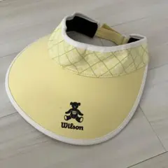 Wilson イエローチェック バイザー　ゴルフ　ウィルソン　サンバイザー