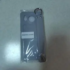 AQUOS sense8 ストラップ付きケース グレー
