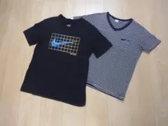 ★メンズ　Tシャツ　M　NIKE＆Lee　２枚　黒＆ネイビー　ボーダー★