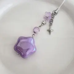 ビーズキーホルダー ハンドメイド 星 モチーフ
