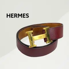 エルメス ○F刻印 Hバックル リバーシブル コンスタンス レザー ベルト