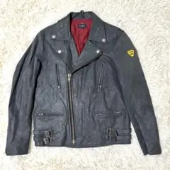 Wネーム ポールスミス ライダースジャケット L Triumph トライアンフ 大人の風格】Paul smith レザー ダブル ライダースジャケット