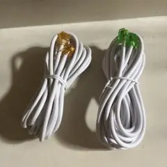 ホワイト LANケーブル 2本 RJ45