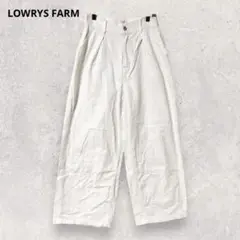 ローリーズファーム ワイドパンツ L 綿100％ 白 ハイウエスト 3358