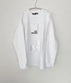 【新品】MOSCHINO ホワイト スウェット トレーナー
