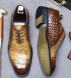 Berluti好き必見 Scritto×Patina×クロコ調 新品 25.5