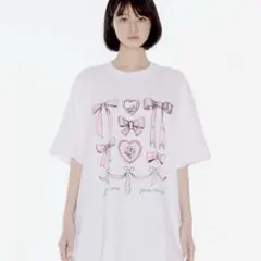 YOUHEE ユヒ リボングラフィックTシャツ